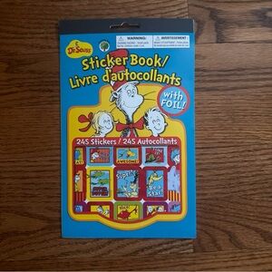 Dr. Seuss Sticker Book with Foil - Blue and Yellow